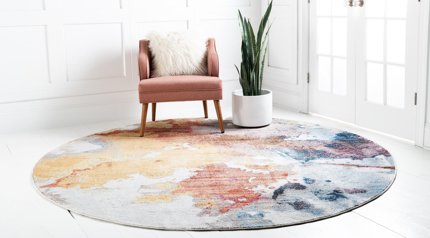 Alfred - Modern Color Splash Rug - Nordic Side - abstract-rug, area-rug, feed-cl0-over-80-dollars, geometric-rug, hallway-runner, large-rug, modern, modern-rug, round-rug, unique-loom, us-onl