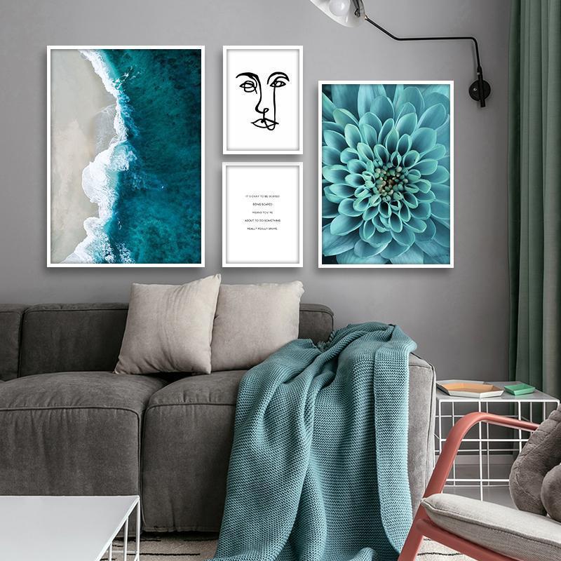 Aqua Vibes Prints - Nordic Side - Art + Prints, not-hanger