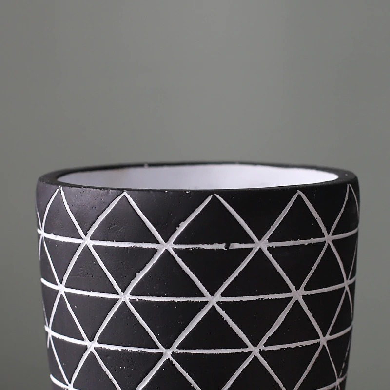 HomeQuill™ Retro Geometric Flower Pots - Nordic Side - 