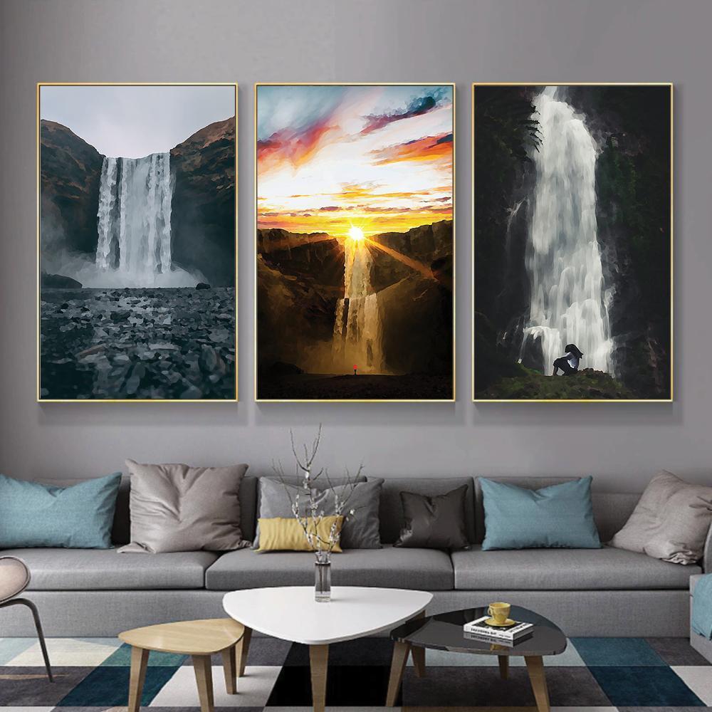 Magnificent Waterfalls Canvas - Nordic Side - 
