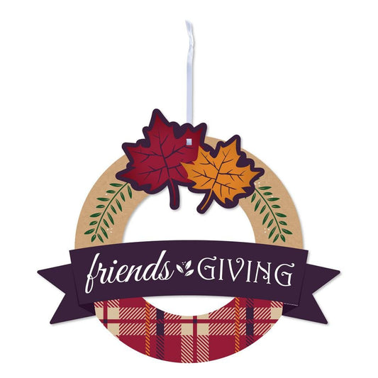 Friends Thanksgiving Feast - Outdoor Friendsgiving Party Decor - Front Door Wreath