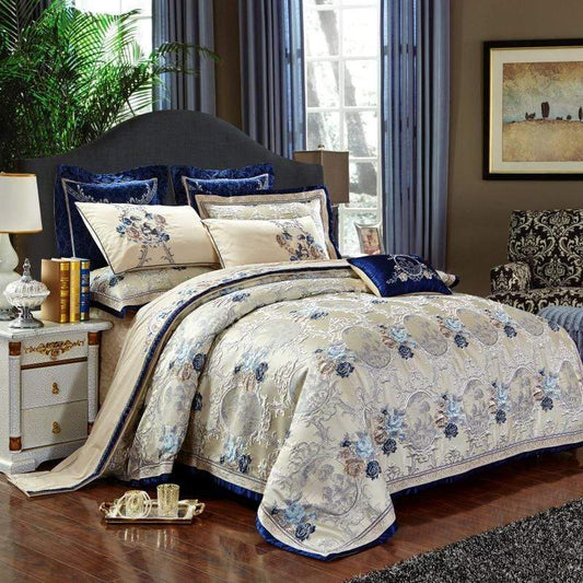 Oriental Jacquard Luxury Bedding Set - Nordic Side - bed, Bedding, duvet