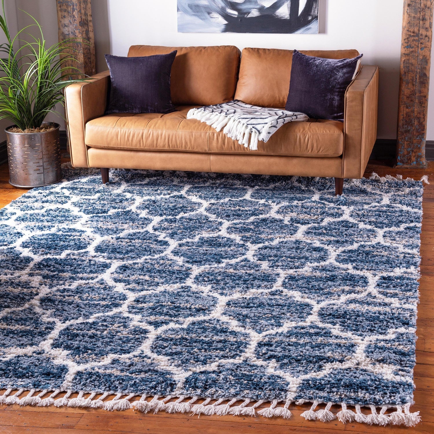 Broderick - Modern Pattern Shaggy Area Rug - Nordic Side - abstract-rug, area-rug, feed-cl0-over-80-dollars, geometric-rug, hallway-runner, large-rug, modern, modern-rug, round-rug, shaggy-ru