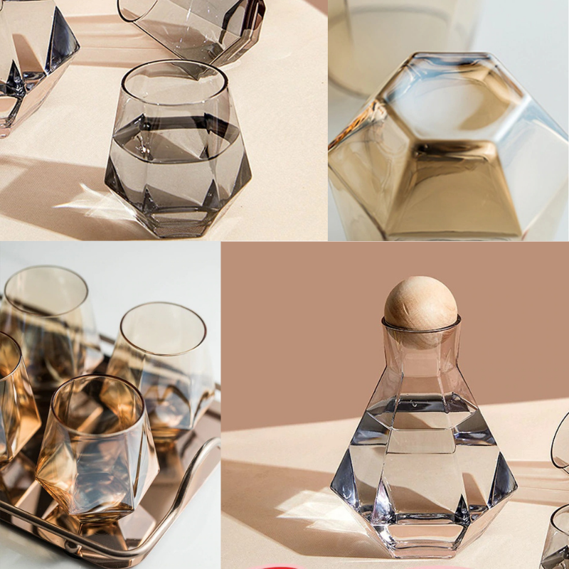 Klastiva™ Hexagonal Crystal Glassware Set - Nordic Side - 