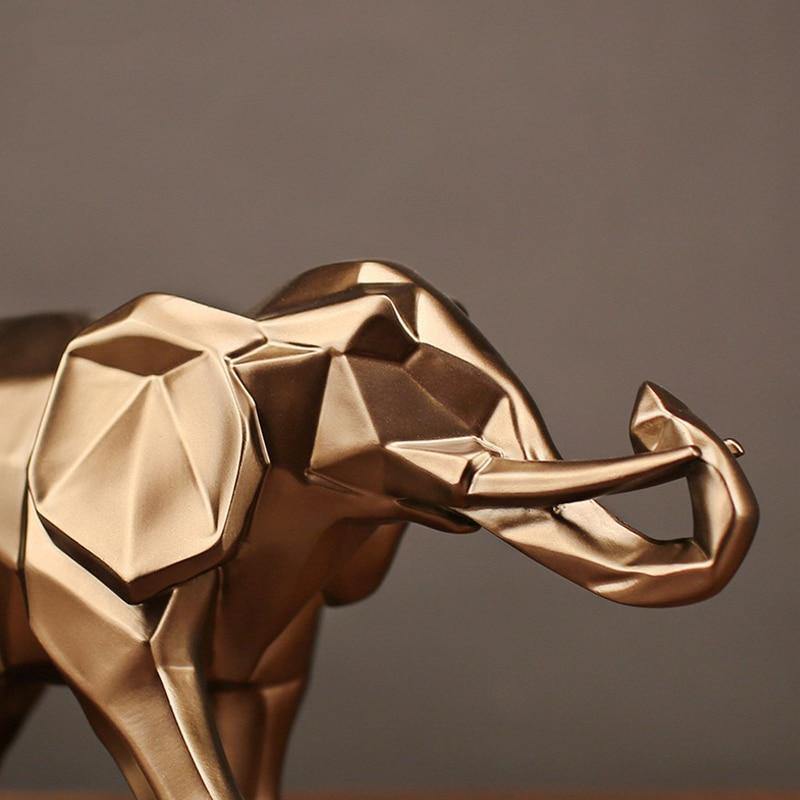 Golden Elephant Statue - Nordic Side - elephant, gold, golden, statue