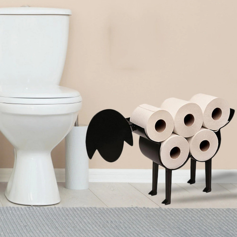 HomeQuillâ„¢ Creative Metal Sheep Toilet Paper Storage – Nordic Abode