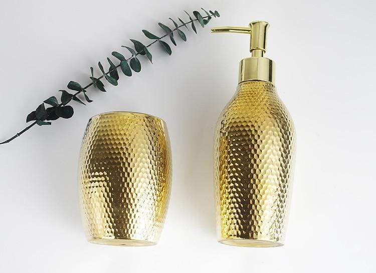 Gold Gloss Bathroom Accessories Set - Nordic Side - bathroom accessories