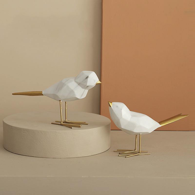Marble Bird Figurines - Nordic Side - bird, figurines, marble