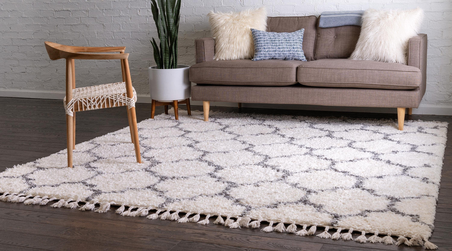 Broderick - Modern Pattern Shaggy Area Rug - Nordic Side - abstract-rug, area-rug, feed-cl0-over-80-dollars, geometric-rug, hallway-runner, large-rug, modern, modern-rug, round-rug, shaggy-ru