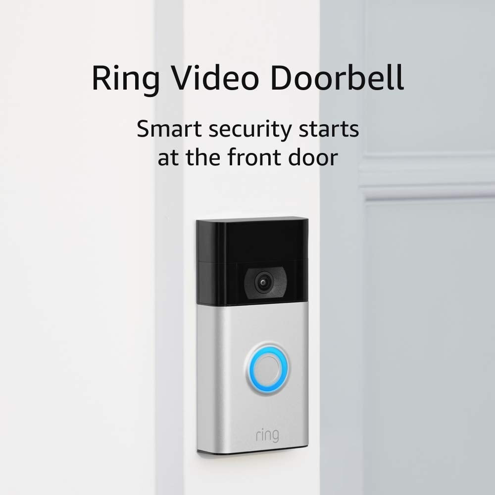 Ring Video Doorbell – 2020 Release – 1080P HD Video, Improved Motion Detection, Easy Installation – Satin Nickel