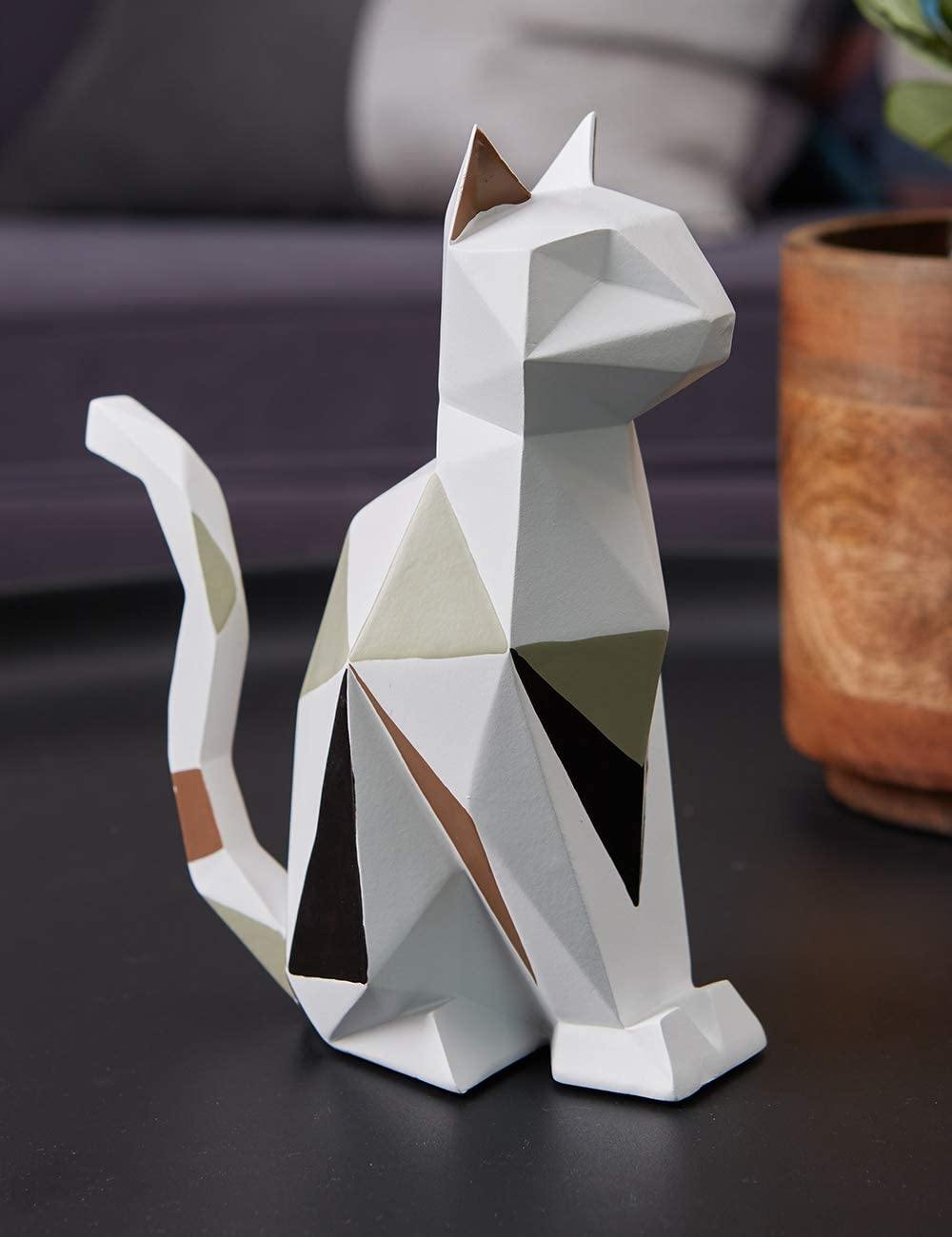 Geometric Animal Figurines - Nordic Side - animal, bunny, cat, figurines, geometric, rabbit