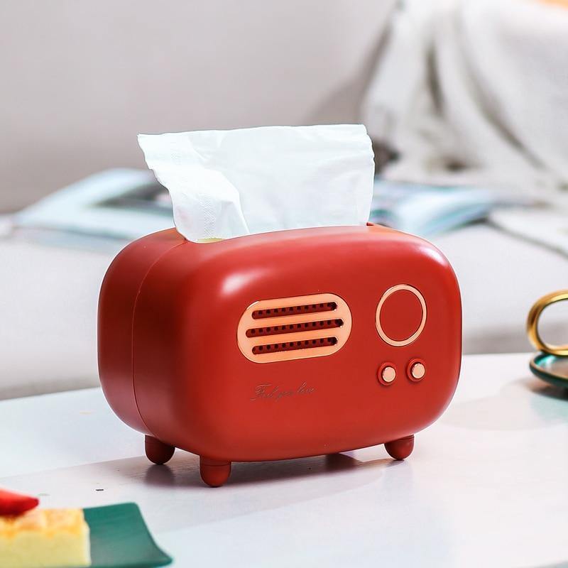 Retro Radio Tissue Box - Nordic Side - box, radio, retro, tissue
