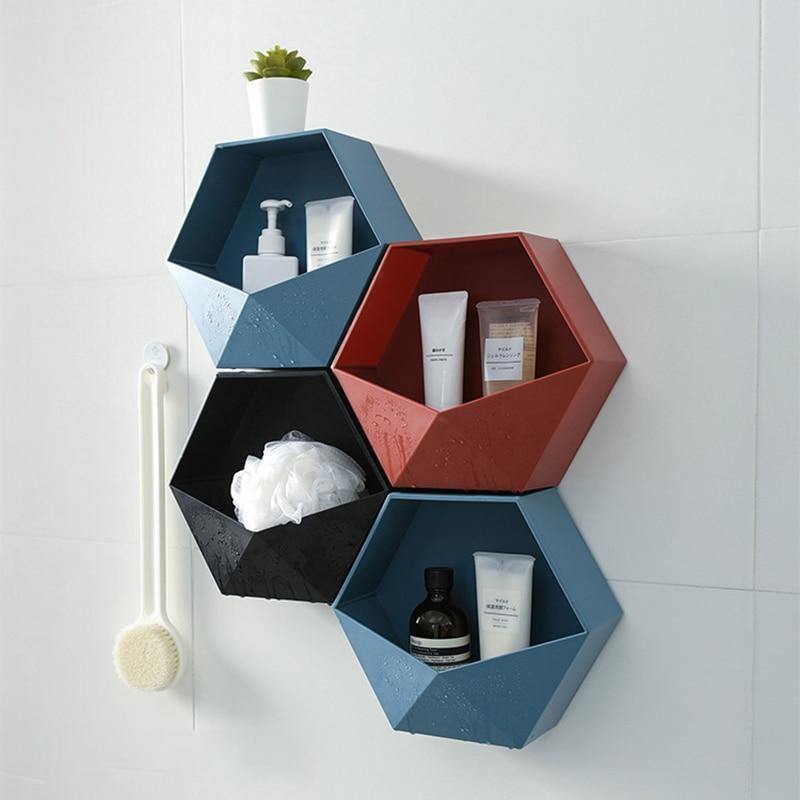 Modern Hexagon Shelves - Nordic Side - 
