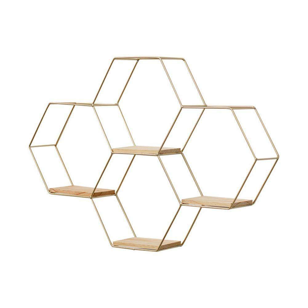Evonnal Hexagon Floating Shelves - Nordic Side - evonnal, floating, hexagon, shelf, shelves