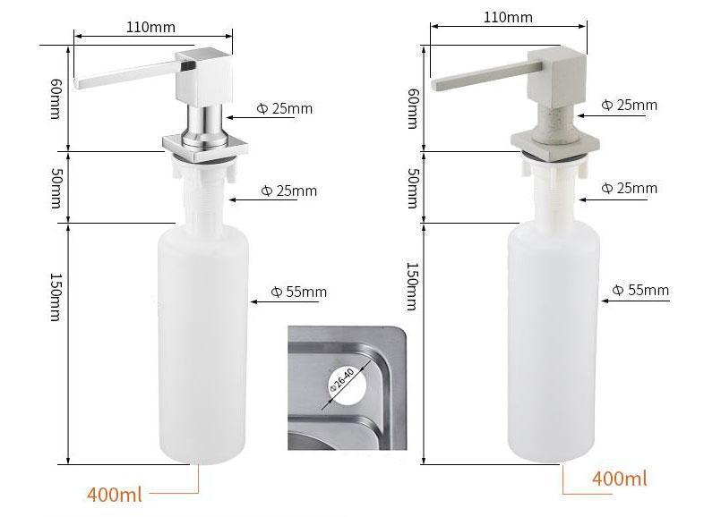 Bevan - Sink Mounted Detergent Dispenser - Nordic Side - 04-18
