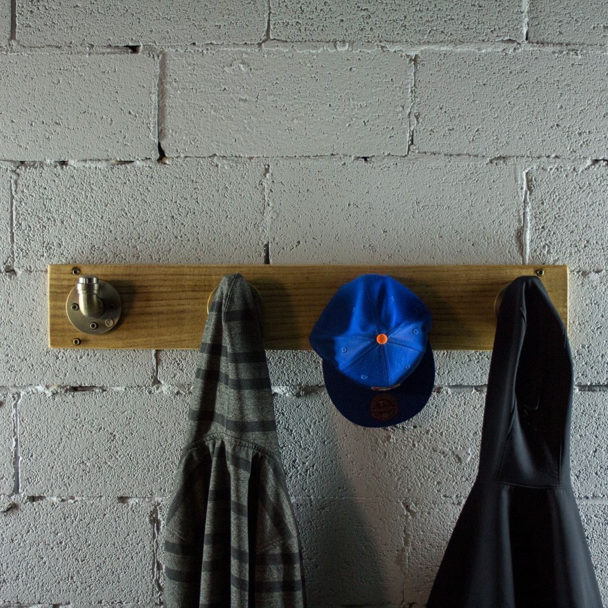 Modern Industrial Wall Mounted Four Hook Hat Rack - Nordic Side - 10-18, feed-cl0-over-80-dollars, furniture-pipeline, furniture-tag, US