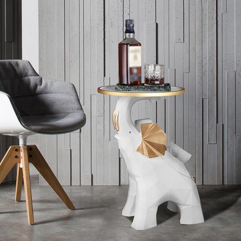 Resin Elephant Table - Nordic Side - elephant, resin, table
