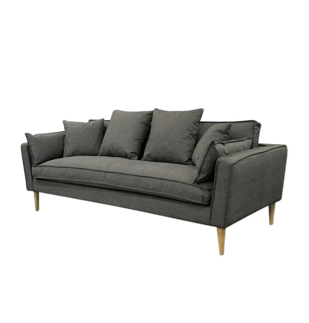 Olivia - 3-Seater Grey Sofa & Ottoman - Nordic Side - 06-10, feed-cl0-over-80-dollars, feed-cl1-furniture, feed-cl1-sofa, gfurn, hide-if-international, modern-furniture, sofa, us-ship