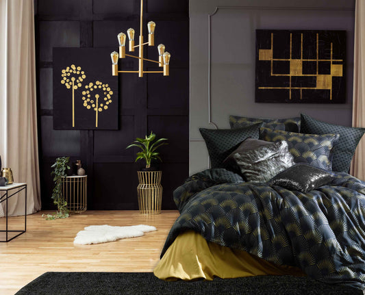 Alvine Gold Turkish Linen - Nordic Side - bed, bedding, best-selling, duvet, spo-enabled