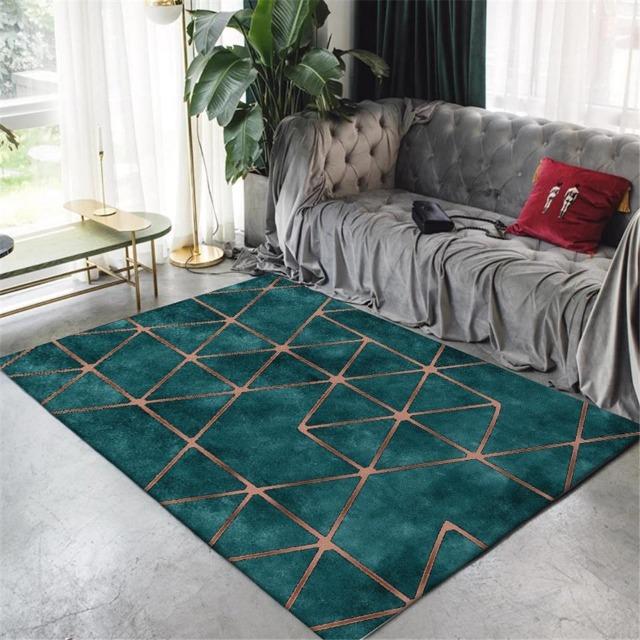 Kamalei - Modern Living Room Turquoise Carpet - Nordic Side - 