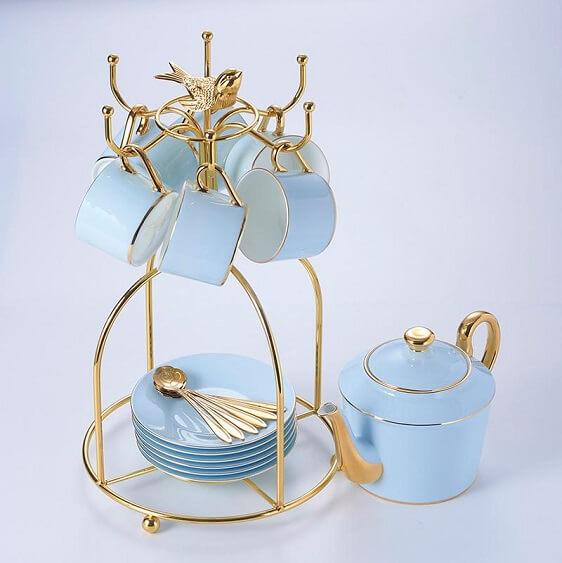 Arti - Luxury Gold Blue Bone China Tea/Coffee - Nordic Side - architecture, arcitecture, art, Arti - Luxury Gold Blue Bone China Tea/Coffee, artist, contemporaryart, decor, decoration, design