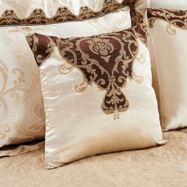 Bellor Beige Embroidered Cotton Stain Jacquard Luxury Duvet Cover Set - Nordic Side - architecture, arcitecture, art, artist, ashley furniture near me, Bellor Beige Embroidered Cotton Stain J