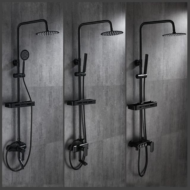 Calithea - Modern Matte Brass Shower Set - Nordic Side - BATH, Bed & Bath