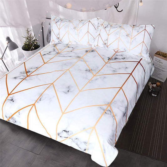 Marble Arrow Duvet Cover Set - Nordic Side - bed, bedding, bis-hidden, duvet