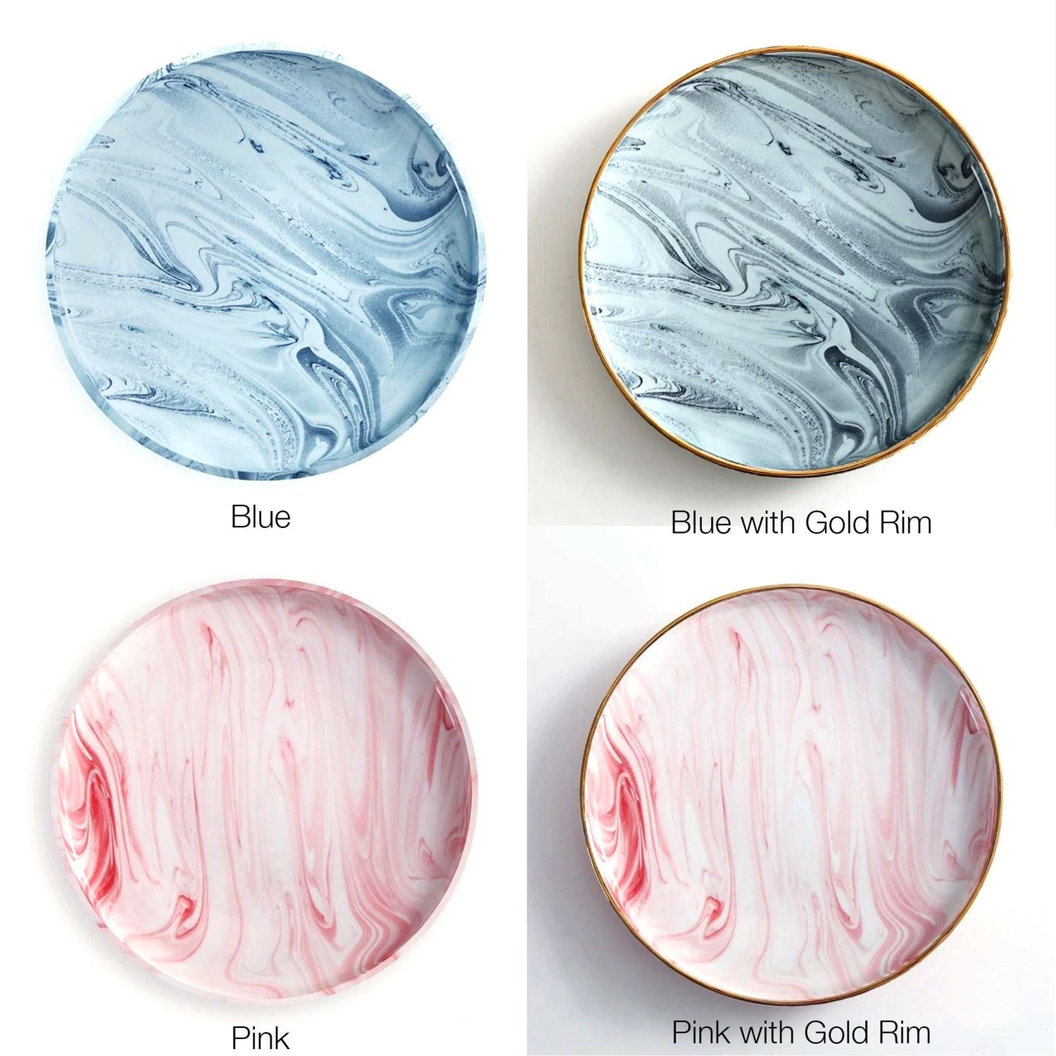 Blue & Pink Marble Tableware - Nordic Side - 