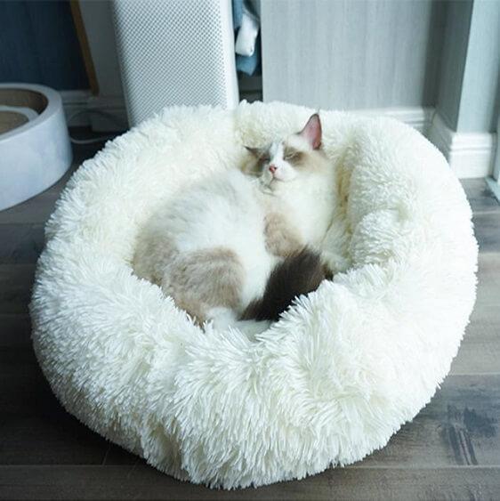 BriteDoggie Comfy Faux Fur Pet Bed - Nordic Side - BriteDoggie Comfy Faux Fur Pet Bed