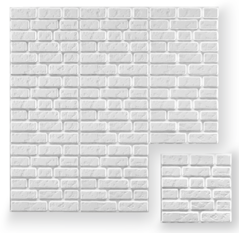Bricks: Nordvian 3D Wall Panel Form - 12-unit Box - Nordic Side - 