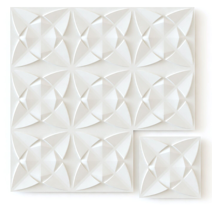 Flower: Nordvian 3D Wall Panel Form - 12-unit Box - Nordic Side - Wall, Walls