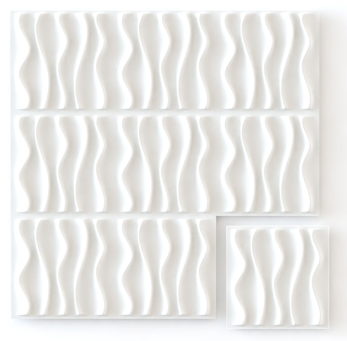 Waves: Nordvian 3D Wall Panel Form - 12-unit Box - Nordic Side - Wall, Walls
