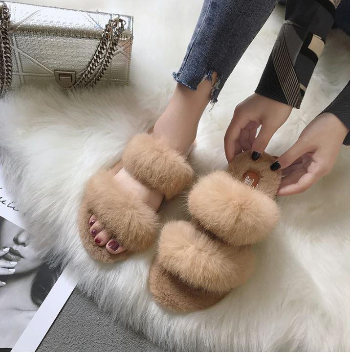 Fluffy Indoor Slippers - Nordic Side - 