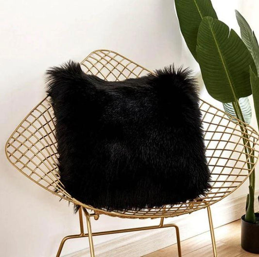 Soft Plush Fur Pillow Cover Case - Nordic Side - 