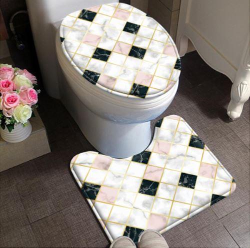 Two Pieces Toilet Seat Cover Set - Nordic Side - 
