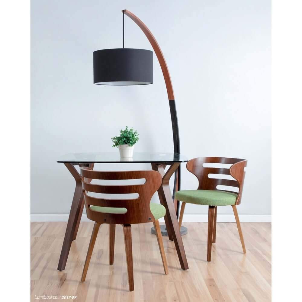 Carson - Contemporary floor lamp with walnut frame and marble base - Nordic Side - architecture, art, artist, Carson - Contemporary floor lamp with walnut frame and marble base, contemporarya