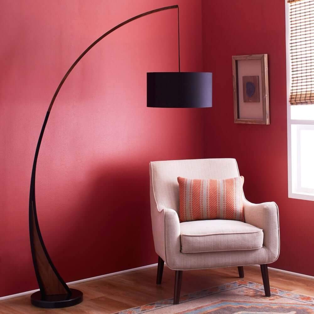Carson - Contemporary floor lamp with walnut frame and marble base - Nordic Side - architecture, art, artist, Carson - Contemporary floor lamp with walnut frame and marble base, contemporarya