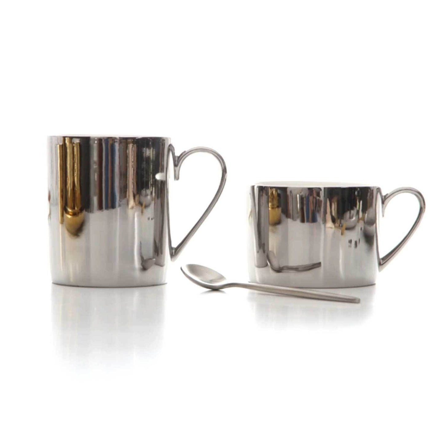 Ceramic Silver/Gold Cups & Plates - Nordic Side - 