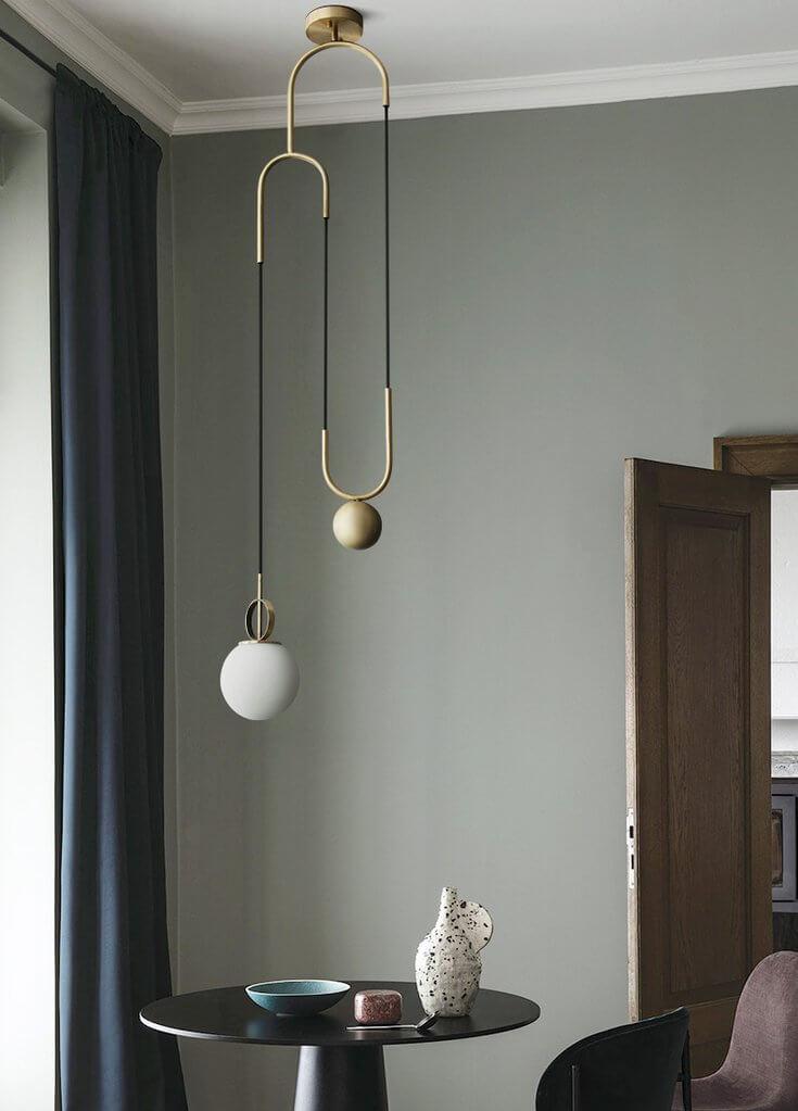 Cradle Brass mid century pulley pendant light - Nordic Side - architecture, arcitecture, art, artichture, artist, artlighting, bathroom vanity, contemporaryart, Cradle Brass mid century pulle