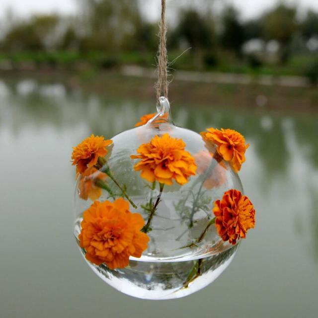 Grahaniya - Decorative Hanging Ball flower Vase - Nordic Side - Decor, Modern Planters, VASES/POTS