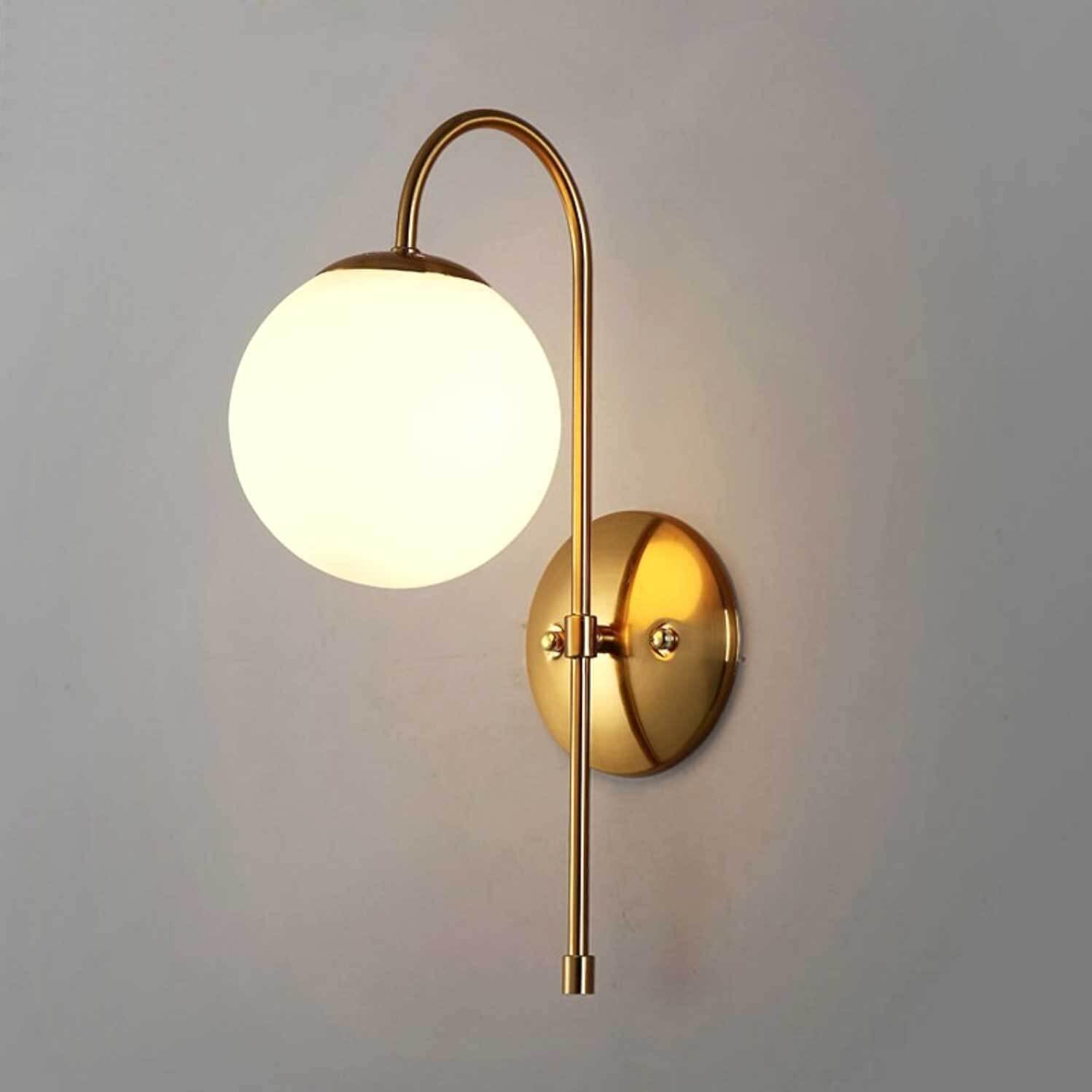 Curved Gold Iron Wall Lamp (Large) - Nordic Side - 