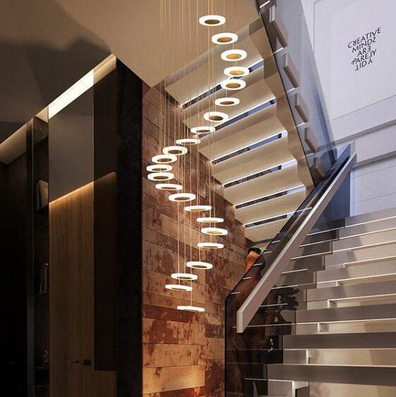 Dianna Wavedrop Staircase Chandelier - Nordic Side - architecture, arcitecture, art, artichture, artist, bathroom vanity, contemporaryart, decor, decoration, design, designer, designinspirati