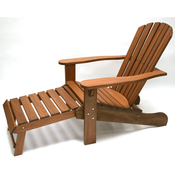 Eilaf Eucalyptus Adirondack Chair with Built-in Ottoman - Nordic Side - architecture, arcitecture, art, artist, contemporaryart, decor, decoration, design, designer, designinspiration, edison