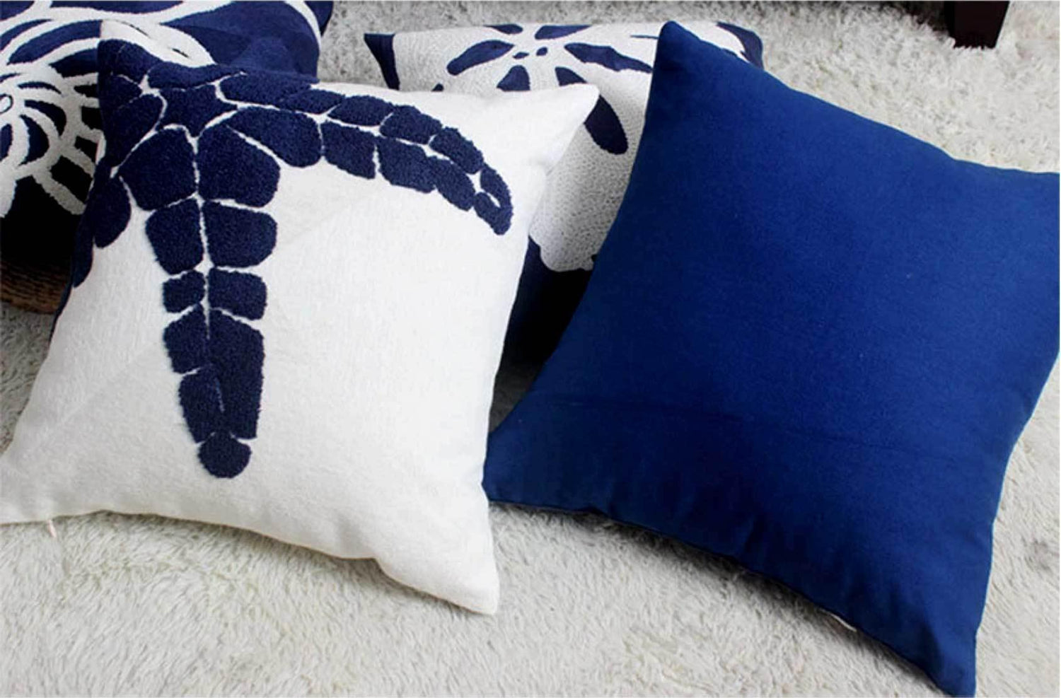 Embroidered Marine Cushions - Nordic Side - 