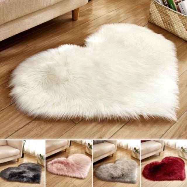 Maya - Heart Shape Fluffy Carpet - Nordic Side - 
