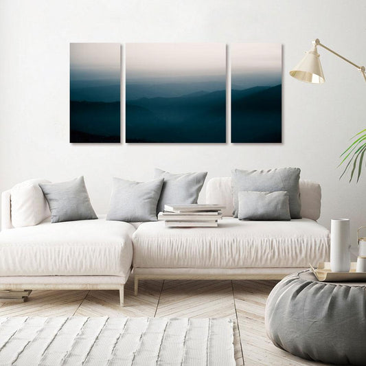 Blue Horizon Stretched Canvas - Nordic Side - 3 piece, Acrylic Image, canvas art, Canvas Image, spo-enabled
