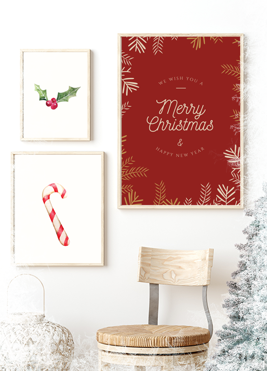 Merry Christmas Red Print - Nordic Side - 