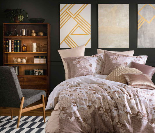 Gardenia Kahve Turkish Linen - Nordic Side - bed, bedding, duvet, spo-enabled