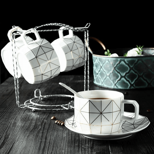Geo Slice Teacup Collection Set - Nordic Side - amazing, architecture, arcitecture, art, artist, beautiful, business, canvas, clock, clocks, contemporaryart, decor, decoration, decorideas, de